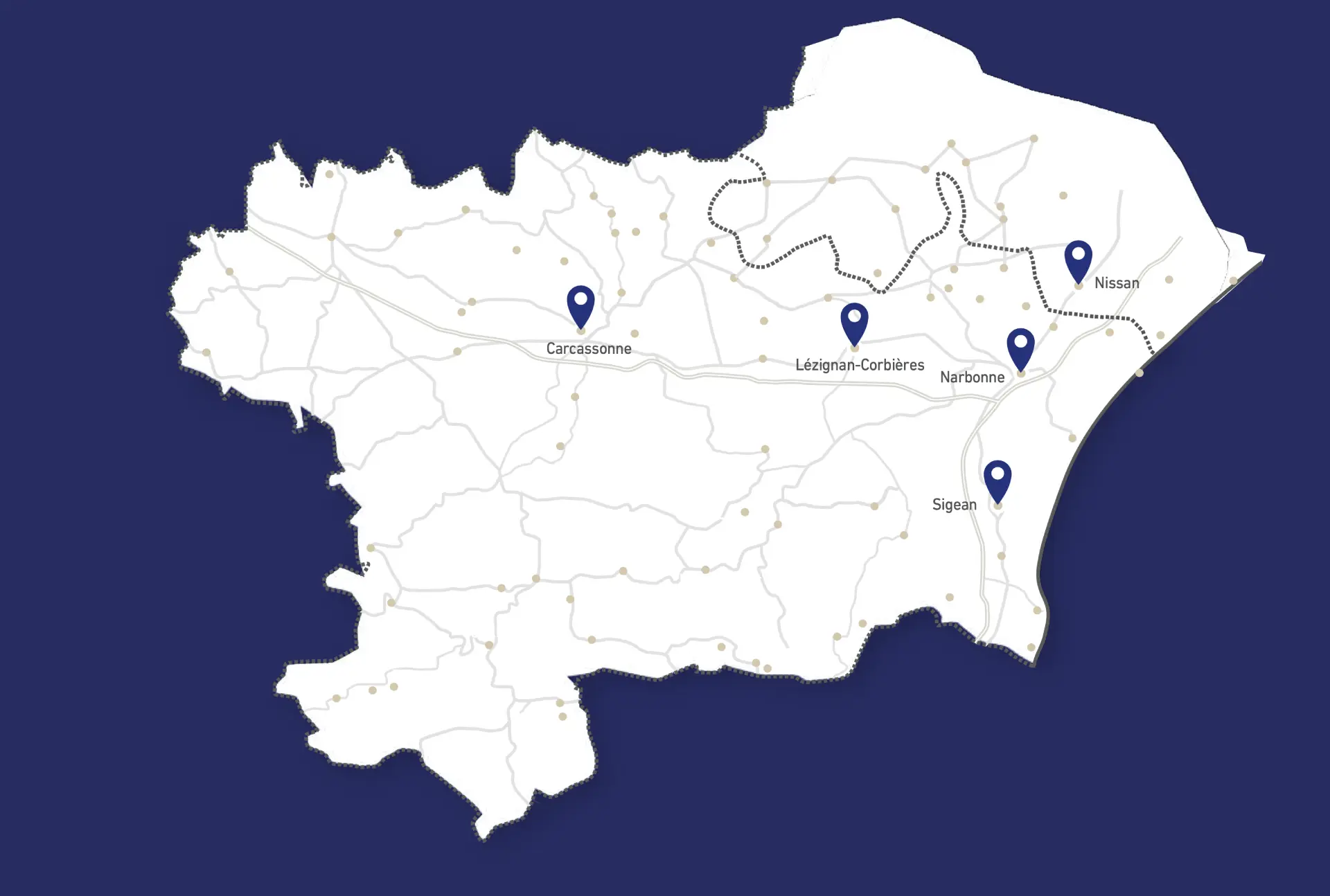 Carte des agences Synex